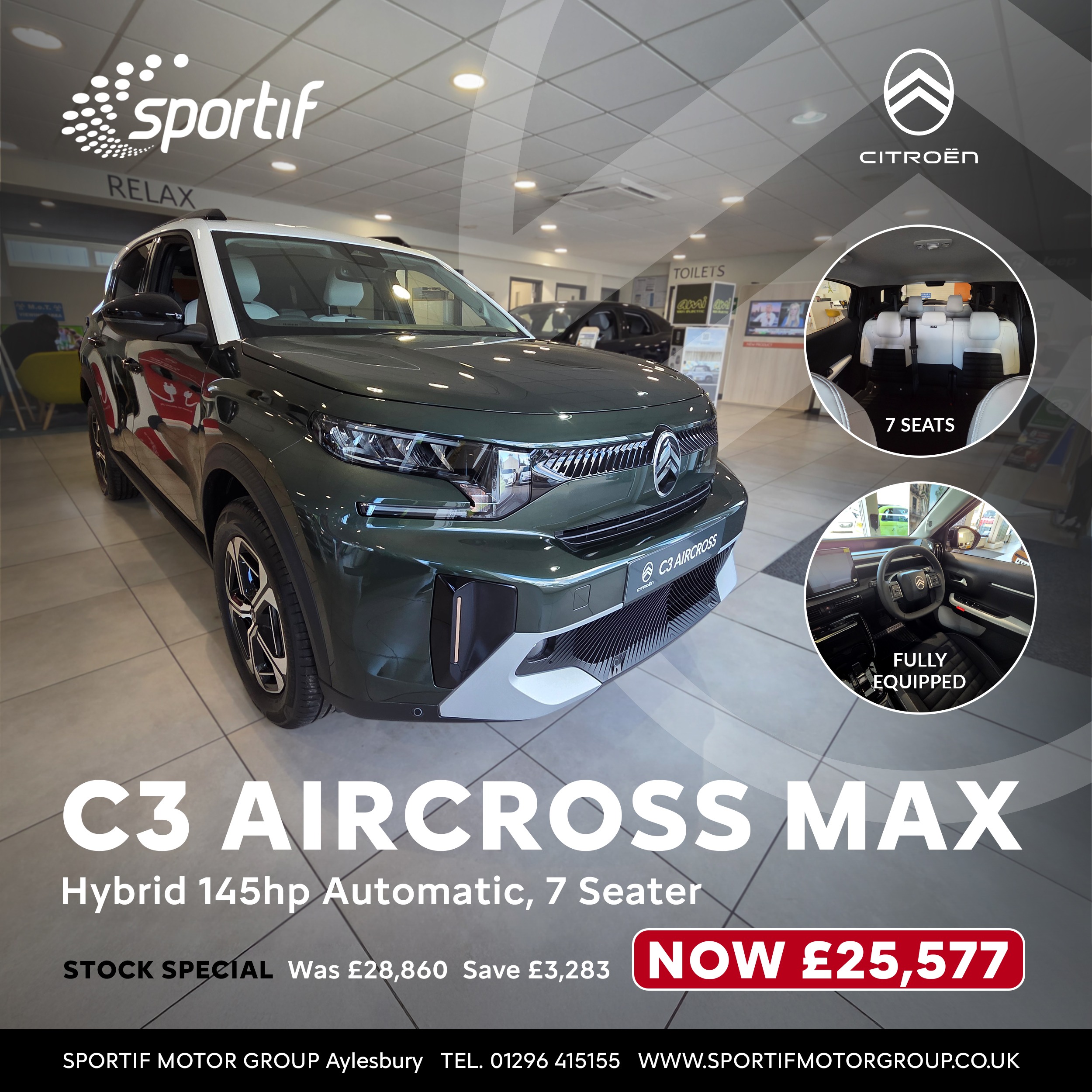 STOCK SPECIAL C3 Aircross Max 7 Seater