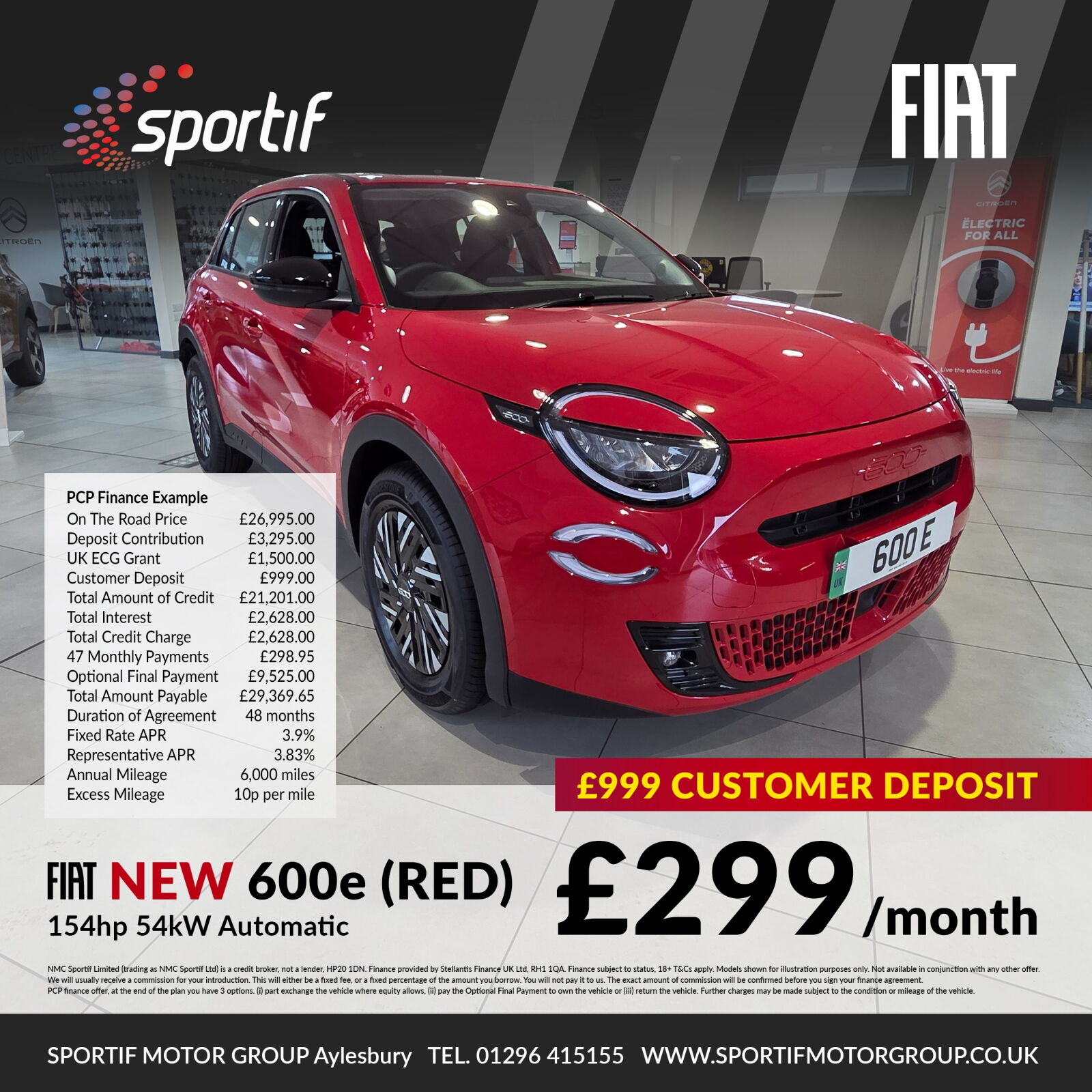 FIAT 600 115kW Red 54kWh 5dr Auto